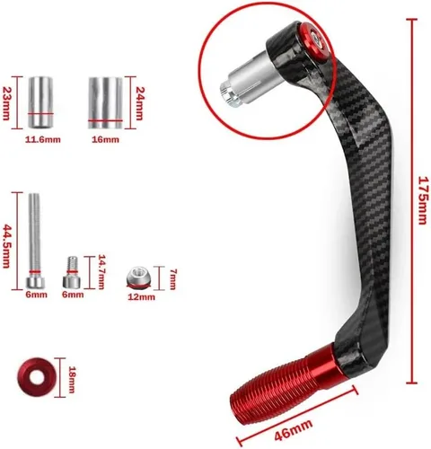 Miniatura 4 de FOR FZ8 FZ 8 FOR FAZER FZ8R FZ8S 2010-2018 2017 2016 2015 2014 Handlebar Grips Brake Clutch Levers Guard Protector Handguard