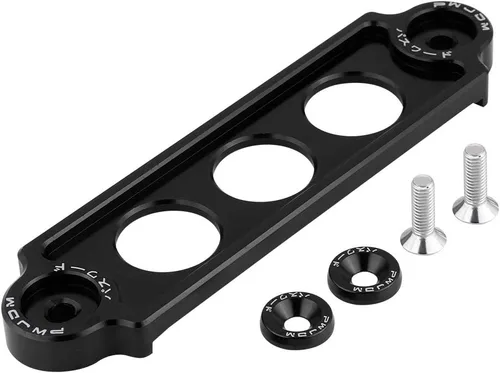 Fydun Soporte de amarre de batería, batería de carreras de coches, soporte de sujeción de bloqueo anodizado para Honda Civic/CRX 1988-2000 (negro)