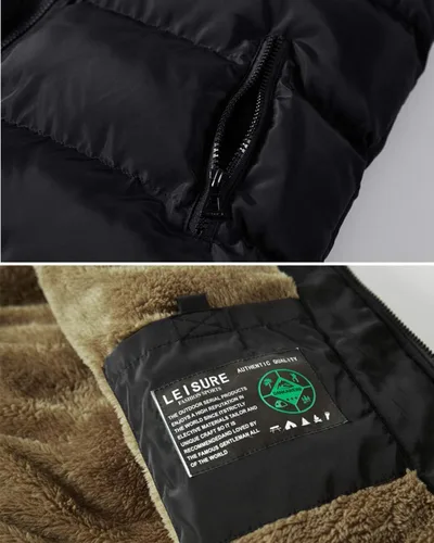 Miniatura 4 de Vcansion Men's Outdoor Casual Stand Collar Padded Vest Coat