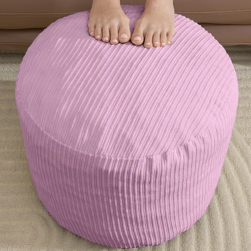 Miniatura 26 de WSOFRLAC Puf Otomano Reposapiés con Espuma Otomana Pequeña para Sala de Estar Otomanas Puf de Pana 26x18 pulgadas Pufs de Piso Reposapiés para Silla