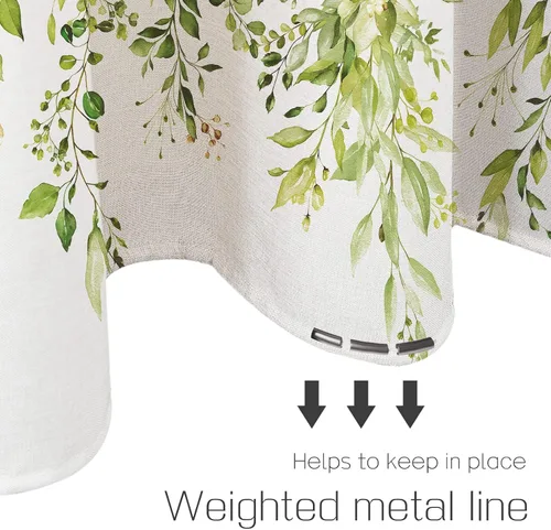 Miniatura 5 de Tititex Fragile Sprout - Juego de cortinas de ducha de eucalipto verde hierba, hojas de acuarela en la parte superior, decoración floral de baño, 72