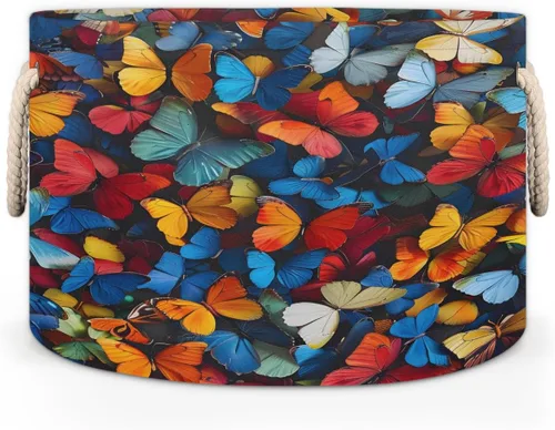 Miniatura 17 de Cesta de almacenamiento redonda grande de béisbol, canasta de almacenamiento circular plegable para béisbol, con asa para niños, manta de juguetes