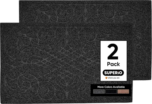 Miniatura 7 de Superio Tapete de bienvenida antideslizante para entrada, interior y exterior, resistente, impermeable, fácil de limpiar, tapetes de bajo perfil