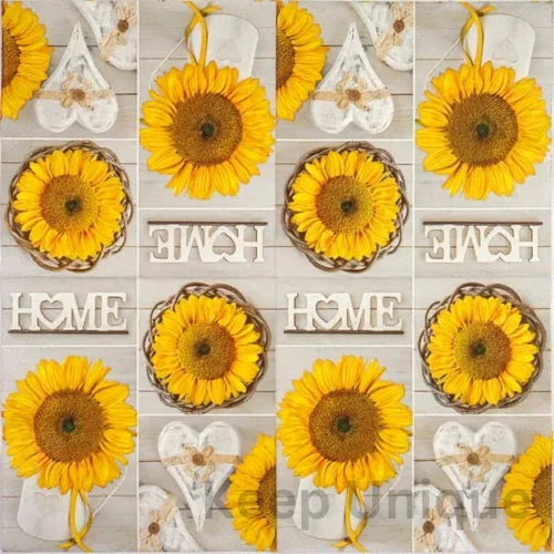 Miniatura 3 de Servilletas de papel de girasol de 13 x 13 pulgadas, 20 unidades, servilletas de 3 capas de girasol para arte de Navidad, cena y fiesta, servilletas