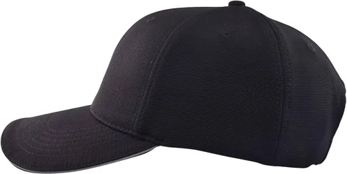 Miniatura 3 de TSSGBL Gorras de béisbol de alta calidad con estructura lisa ajustable de moda en blanco con ala de sándwich reflectante, Medium-X-Large