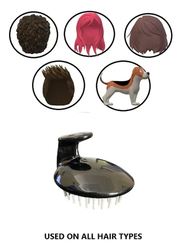 Miniatura 2 de G.B.S Cepillo masajeador de cuero cabelludo con cerdas de silicona suaves y flexibles, promueve el crecimiento del cabello, mejora la circulación