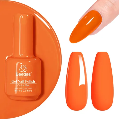 Miniatura 50 de Beetles - Esmalte de uñas de gel verde luminoso que brilla en la oscuridad, esmalte de uñas de gel que se absorbe con lámpara LED UV, arte de uñas