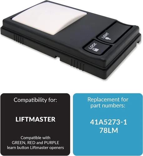 Miniatura 4 de Panel de control de teclado de pared multifunción de repuesto para LiftMaster 41A5273-1 78LM (botón de aprendizaje morado, rojo, verde)