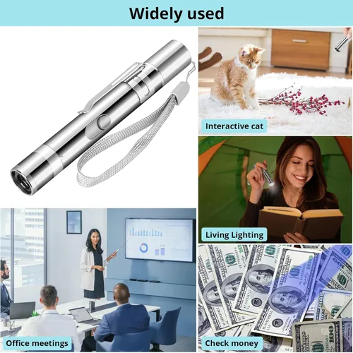 Miniatura 5 de Waputne Puntero de Juguete para Gatos de Interior, 2 Piezas, Juguetes para Gatitos Recargables por USB con 7 Patrones Ajustables, Juguetes