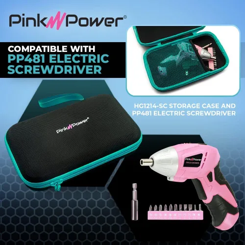 Miniatura 6 de Pink Power Estuche de almacenamiento para destornilladores inalámbricos de tijera, cortador de caja de tijera, accesorios de costura artesanal