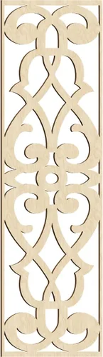 Miniatura 81 de 9 3/8"W x 24 3/8"H x 1/4"T Bellaire Decorativos Paneles de pared de madera calado, abedul