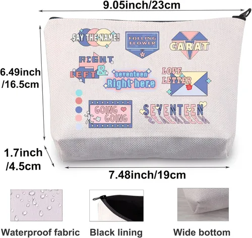 Miniatura 2 de BWWKTOP K-Pop Boy Band Bolsa de maquillaje cosmética K-Pop Lover Regalos Álbum de música inspirado regalos K Pop Band mercancía, Goinggoing, Bolsa
