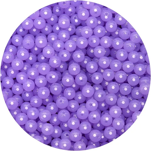 Miniatura 29 de BONNY BOXX 2000 piezas 4 mm cuentas redondas de acrílico de zafiro suave, bolas de plástico de chicle de burbujas, cuentas gruesas de bolas