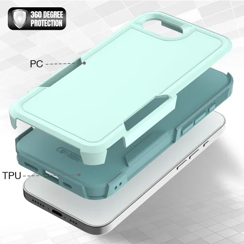 Miniatura 201 de Jeylly Funda para iPhone SE/Funda para iPhone 5S, Exterior de Plástico Duro que Absorbe Golpes + Interior de Silicona de Goma Defensor contra