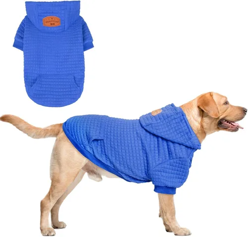 Miniatura 84 de BEAUTYZOO Sudadera con capucha para perro pequeño con bolsillos, ropa para perros pequeños y medianos, niño y niña, abrigos de algodón laminado tipo