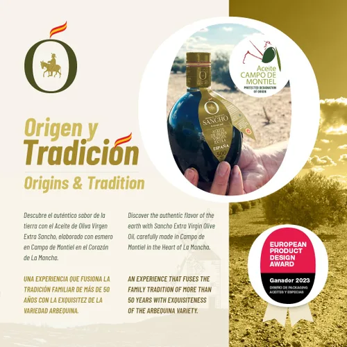 Miniatura 4 de Aceite de Oliva Virgen Extra Sancho Aceite de Oliva Virgen Extra Sancho Variedad PET 25.4 fl oz Extractado en Frío Picual & Cornicabra