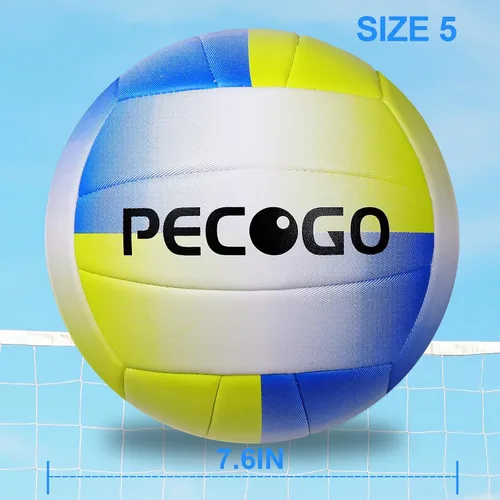 Miniatura 7 de Size 5 Volleyball - Durable PU Leather, Indoor/Outdoor. Soft Control, Great Airtightness for Training/Games. Ideal for All Ages