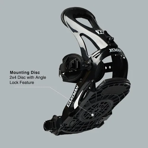 Miniatura 6 de XCMAN Fijación de snowboard para exteriores de montaña Bota talla 6-9 de EE. UU Negro
