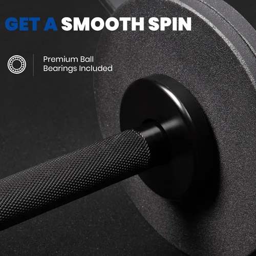 Miniatura 5 de LIONSCOOL 16"Loadable Dumbbells Pairs, Olympic Dumbbell Handle/Bar for Strength Training, Compatible with 2’’ Standard Plates, Includes 2 Pair of