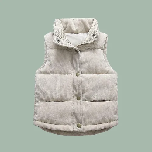 Miniatura 2 de Chaleco de forro polar mullido sin mangas para niños y niñas, abrigo con bolsillos para el pulgar
