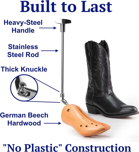 Miniatura 3 de HOUNDSBAY Bloodhound - Estirador profesional de botas de vaquero occidental para hombre Ampliador de zapatos para botas de vaquero con pies anchos