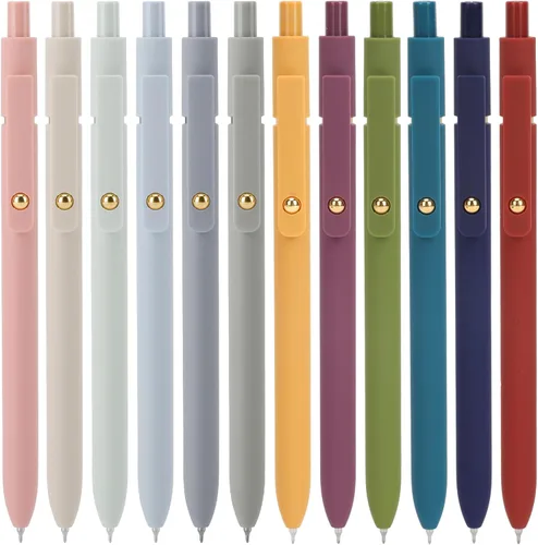 Miniatura 7 de Ddaowanx Bolígrafos de Gel, 10 Piezas 0.7mm Bolígrafos de Tinta Negra de Secado Rápido de Punta Fina con Escritura Suave, Lindos Artículos