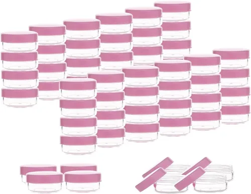 Miniatura 10 de Contenedores de muestra de 0.11 onzas con tapas, 200 frascos de muestra pequeños, recipientes de cosméticos de maquillaje de 0.11 onzas líquidas