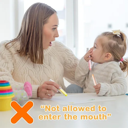 Miniatura 2 de Tiza sin polvo para niños pequeños – Tiza de color para acera con soporte, 12 piezas, no tóxica, lavable, para exteriores, niños pequeños de 1 a 3
