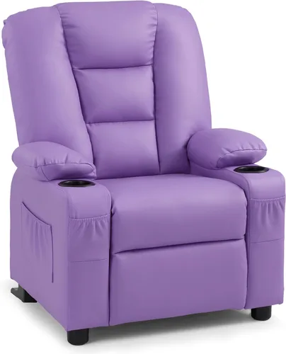 Miniatura 11 de MCombo Sillón reclinable para niños grandes para edades 3+, Silla reclinable para niños, Sillón reclinable para niños pequeños con portavasos, Cuero