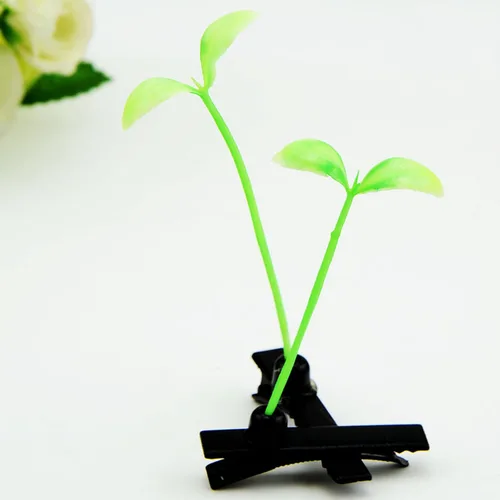 Miniatura 5 de BinaryABC Pinza para el cabello de brotes de frijoles, horquillas para el cabello de plantas, pasador de hierba, accesorios para el cabello