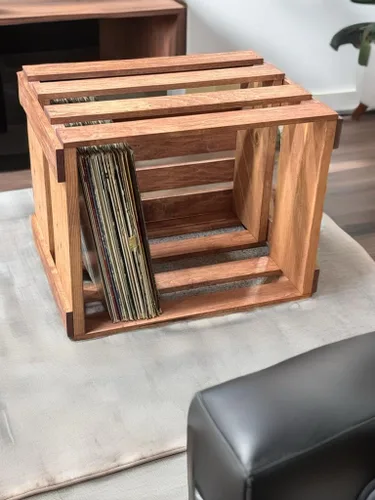 Miniatura 4 de Darla'Studio 66 Soporte para discos de vinilo Caja de madera