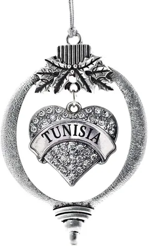 Miniatura 212 de Inspired Silver Adornos festivos de dije de corazón pave de plata con circonitas cúbicas