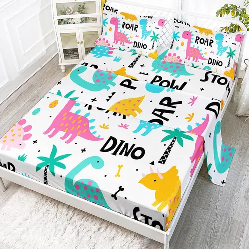 Miniatura 16 de Axolotl Juego de sábanas de gato negro de dibujos animados tamaño full, diseño de estrellas y luna impreso, ropa de cama para niños para decoración