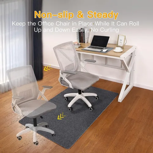 Miniatura 3 de Tapete para silla de oficina para suelo de madera dura y azulejos, tapete para silla rodante de juegos de computadora de 55 x 35 pulgadas, alfombra