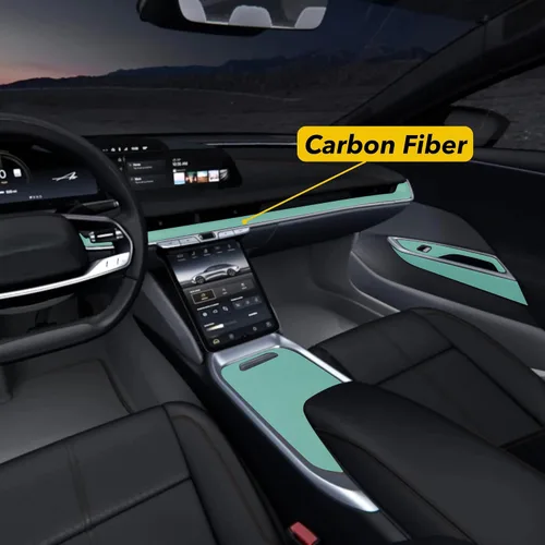 Miniatura 2 de Envoltura interior para Lucid Air, incluye tapa de consola central, tablero (2 piezas), bordes de puerta (2 unidades cada uno), envolturas de vinilo
