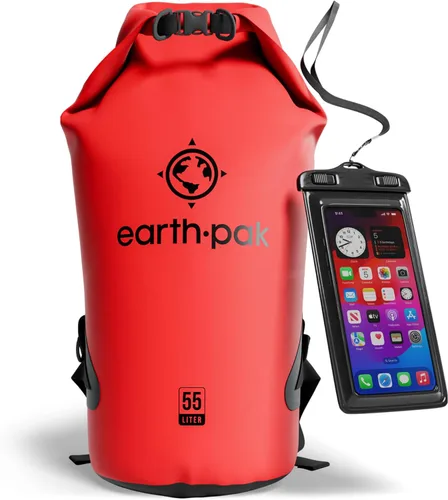 Miniatura 47 de Earth Pak Bolsa Seca Impermeable - Mochila Impermeable de Cierre Enrollable Superior Mantiene el Equipo Seco para Kayak con Funda Impermeable