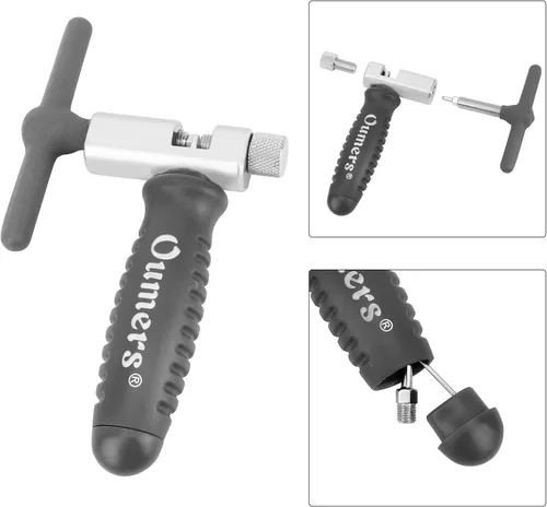 Miniatura 4 de Oumers Herramienta rompedor de bicicleta Chian universal para cadenas de 7, 8, 9, 10, 11 velocidades, quita las cadenas oxidadas fácilmente. Un