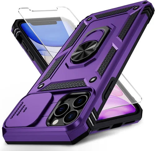 Miniatura 12 de Funda para iPhone 11 Pro con cubierta para lente de cámara, protector de pantalla HD, protección contra caídas de grado militar de 10 pies, soporte