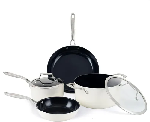 Miniatura 11 de TeChef Collection Olla de cerámica antiadherente de 5 cuartos de galón con tapa de vidrio, no tóxica, no tóxica, libre de PFAS, PFOA, PTFE