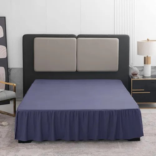 Miniatura 8 de TSUTOMI Falda de Cama Negra Tamaño Twin con Volantes y Esquinas Divididas, Falda de Cama Twin Caída de 12 Pulgadas, Falda de Cama Tamaño Twin Negra