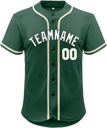 Miniatura 79 de Camiseta de béisbol de malla personalizada con botones y número de nombre cosido personalizado para hombres/mujeres/jóvenes