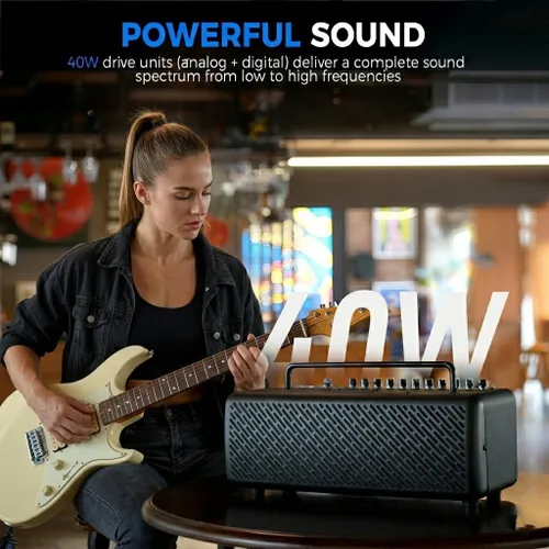 Miniatura 2 de JOYO Amplificador de Guitarra de Escritorio Portátil de 40W, Amplificador de Guitarra Combo Profesional, Transmisión en Vivo y Grabación con 8