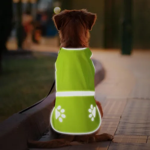 Candofly Chaleco reflectante para perro, chaleco reflectante de alta visibilidad, chaleco ligero de seguridad para mascotas, para caminar por la