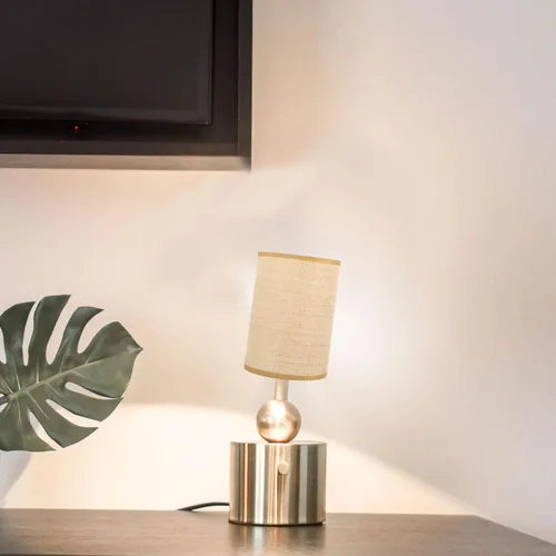Miniatura 7 de Angoily Pantalla de lámpara de ratán tejida para lámparas de pie de mesa, pantalla de tambor rústica para decoración del hogar, accesorio