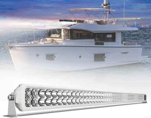 Miniatura 13 de Barra de luz LED de 12 pulgadas EK ENNOKING de doble fila, foco marino blanco, alta luminosidad, 100 W, luz LED de haz puntual y de inundación, luz
