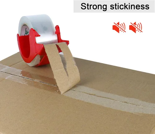 Miniatura 5 de BOMEI PACK Cinta de embalaje silenciosa sin ruido, 6 rollos de 1.88 pulgadas x 55 yardas, cinta de embalaje industrial resistente para embalaje