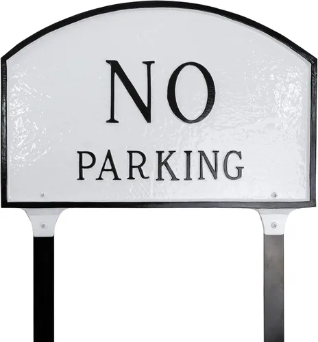 Miniatura 9 de Montague Metal Products SP-8sm-BG Placa de declaración de arco sin estacionamiento, pequeña, negra y dorada Negro/Oro