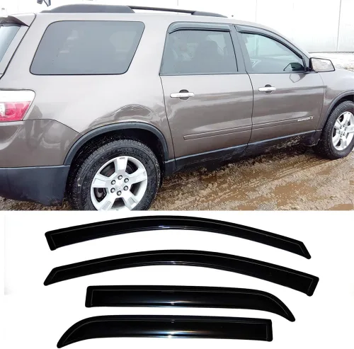 Miniatura 18 de 94751 - Deflector de ventilación de viento original para Toyota 4Runner 1996-2002, 4 piezas de montaje exterior con cinta adhesiva en humo oscuro