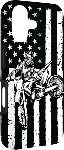 Miniatura 3 de Funda de motocross con bandera de Estados Unidos para iPhone 17