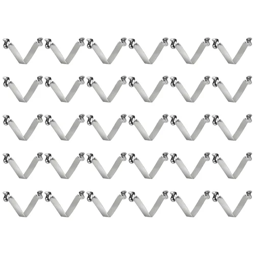 HARFINGTON 30 piezas de doble botón Kayak Paddle Snap Spring Clip 0.315x0.394x2.205 in 65Mn Spring Steel V Lift hueco elevación telescópica tubo de